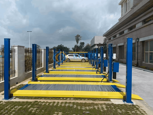 2FC 4 post car lift new project install outdoor for apartment