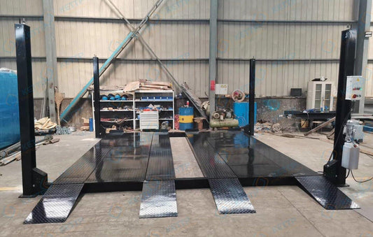2FD double wide car lift installation and testing.