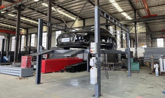 New installation 2FH 4 post tall lift