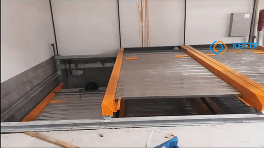 VIDEO: PSH 1+1 pit puzzle parking system under construction.