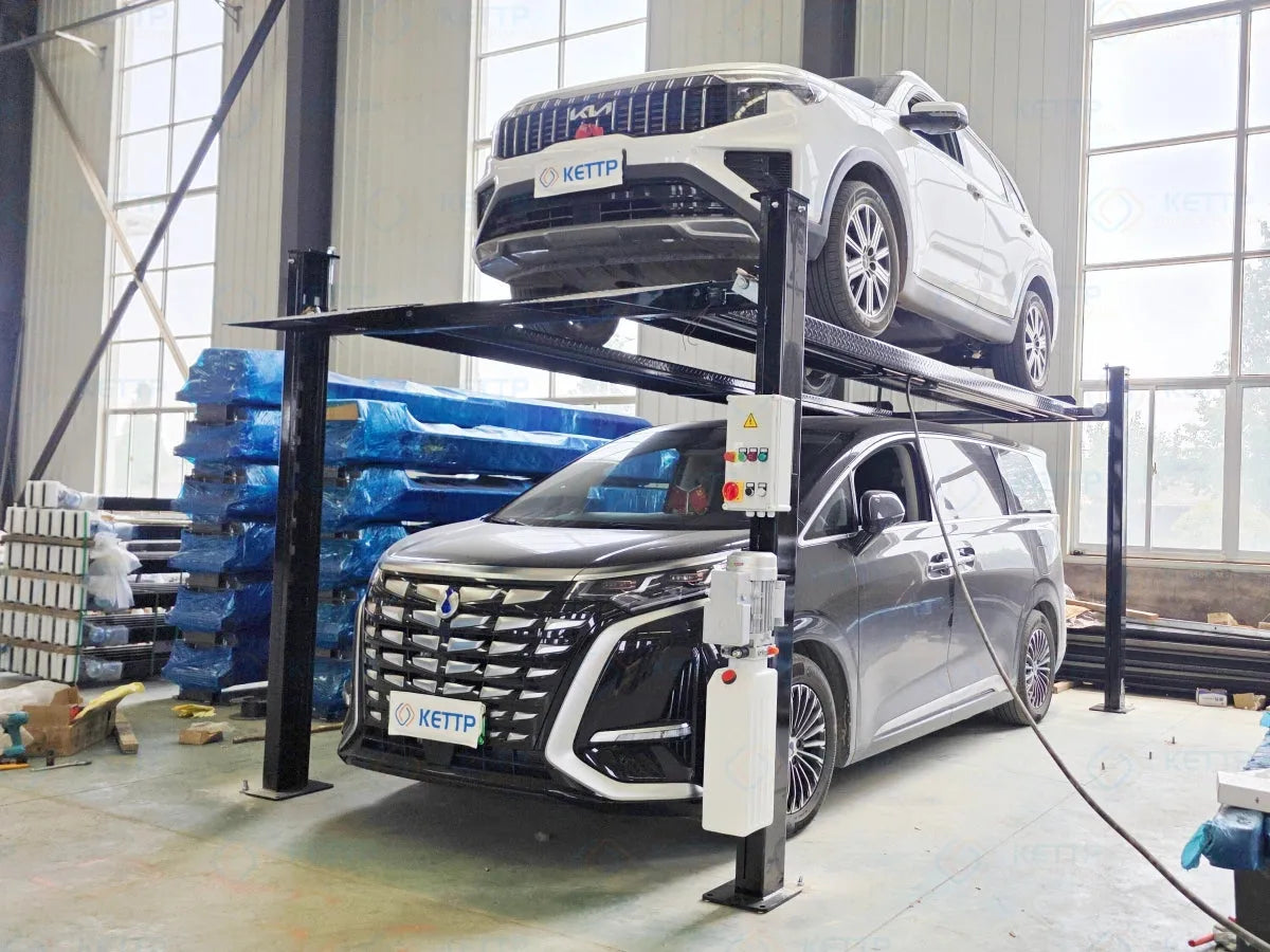2 levels hydraulic four post car lift (2FC) - QINGDAO KETTP CO., LTD.