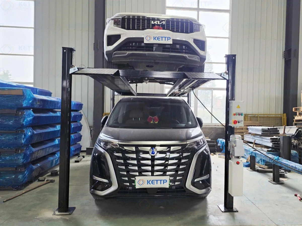 2 levels hydraulic four post car lift (2FC) - QINGDAO KETTP CO., LTD.
