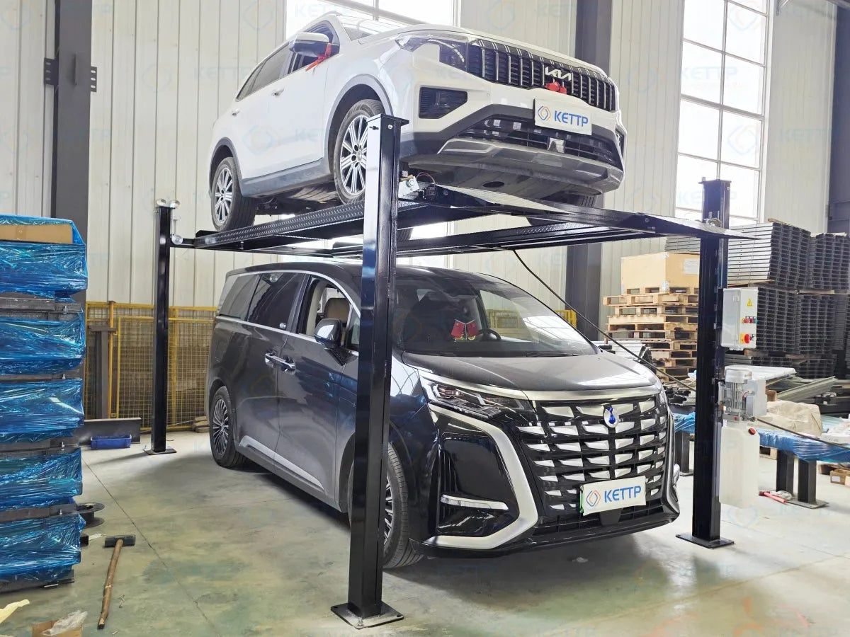 2 levels hydraulic four post car lift (2FC) - QINGDAO KETTP CO., LTD.