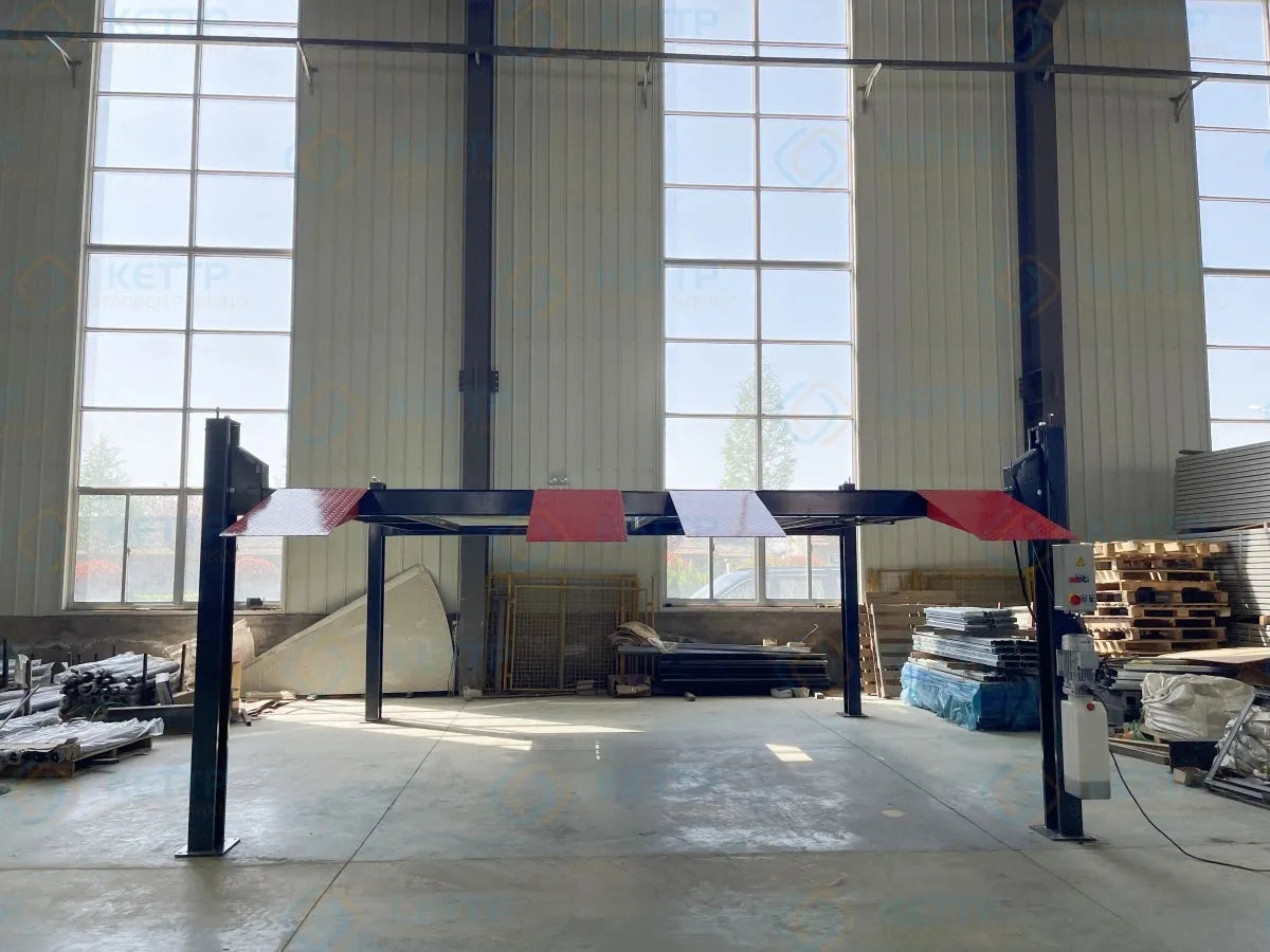 2 levels 4 post double wide car lift (2FD) - QINGDAO KETTP CO., LTD.