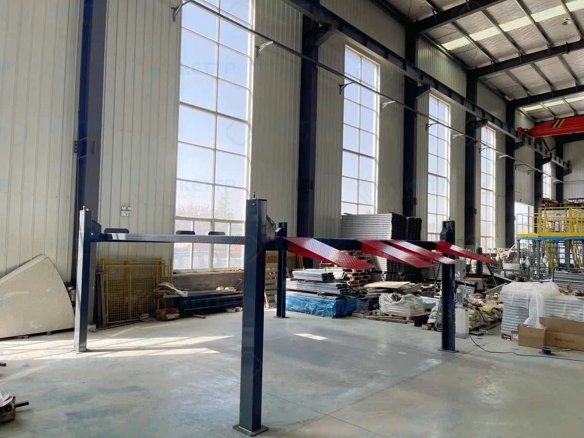 2 levels 4 post double wide car lift (2FD) - QINGDAO KETTP CO., LTD.