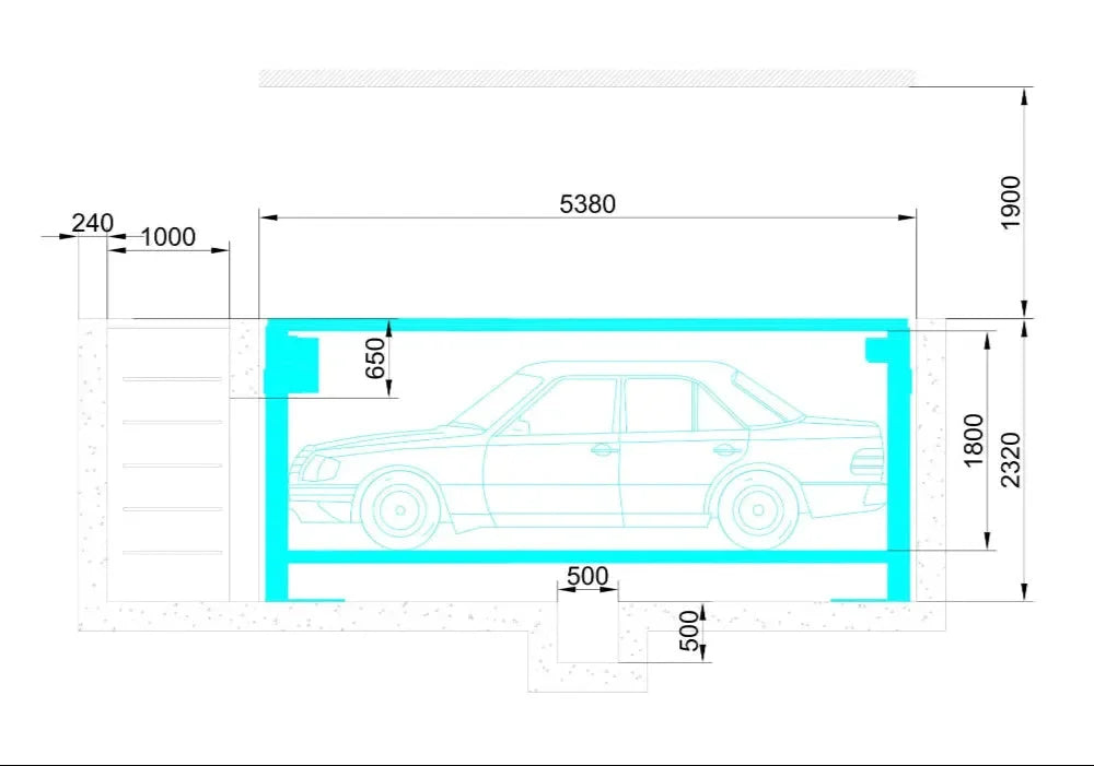 2HP 2-Level Hydraulic Pit Parking Lift - QINGDAO KETTP CO., LTD.