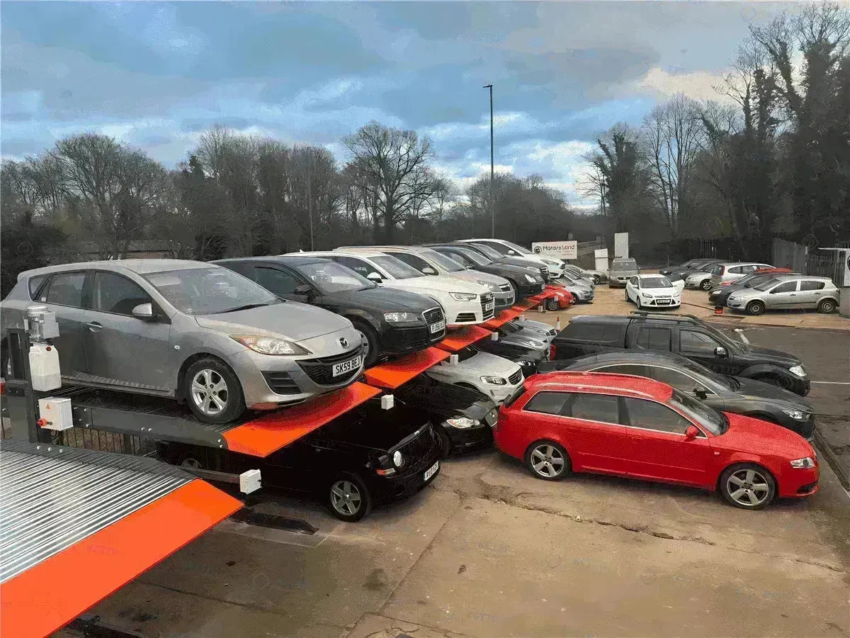 2 levels 2 post SINGLE cylinder parking lift (2T) - QINGDAO KETTP CO., LTD.
