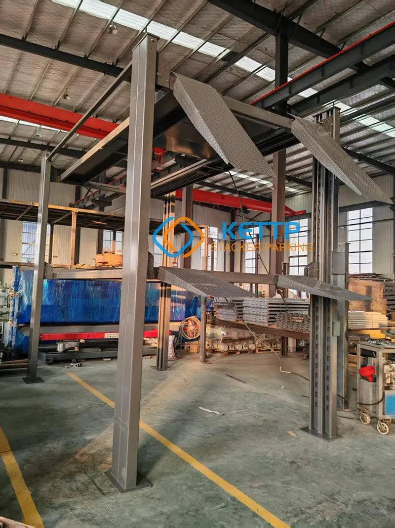Tri-Level heavy duty 4 post Auto Storage Lift (3FS) - QINGDAO KETTP CO., LTD.