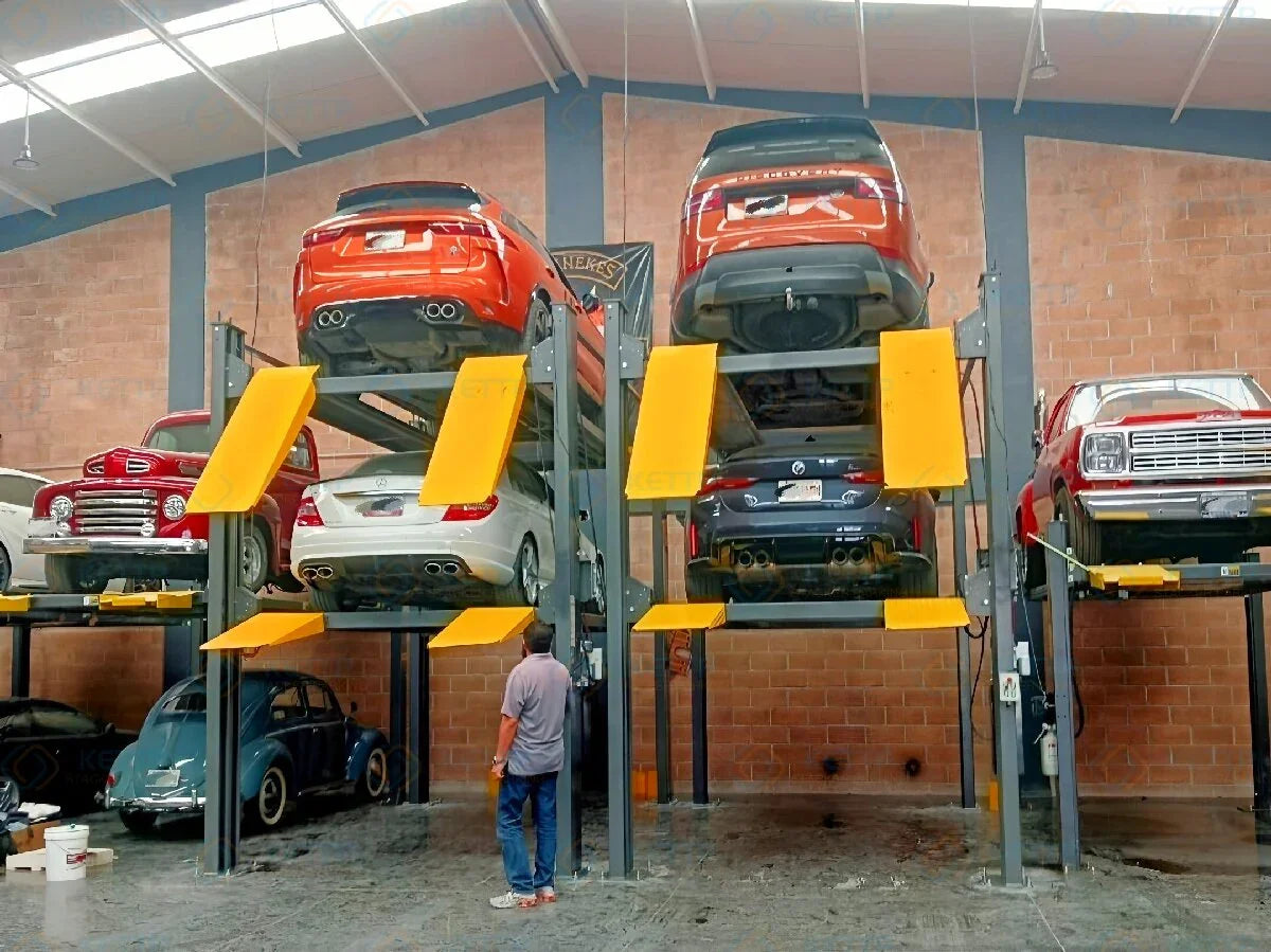 Tri-Level heavy duty 4 post Auto Storage Lift (3FS)