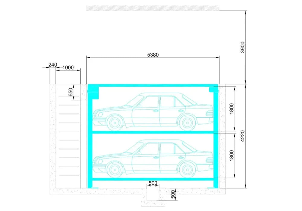 3HP 3-Level Hydraulic Pit Parking Lift - QINGDAO KETTP CO., LTD.