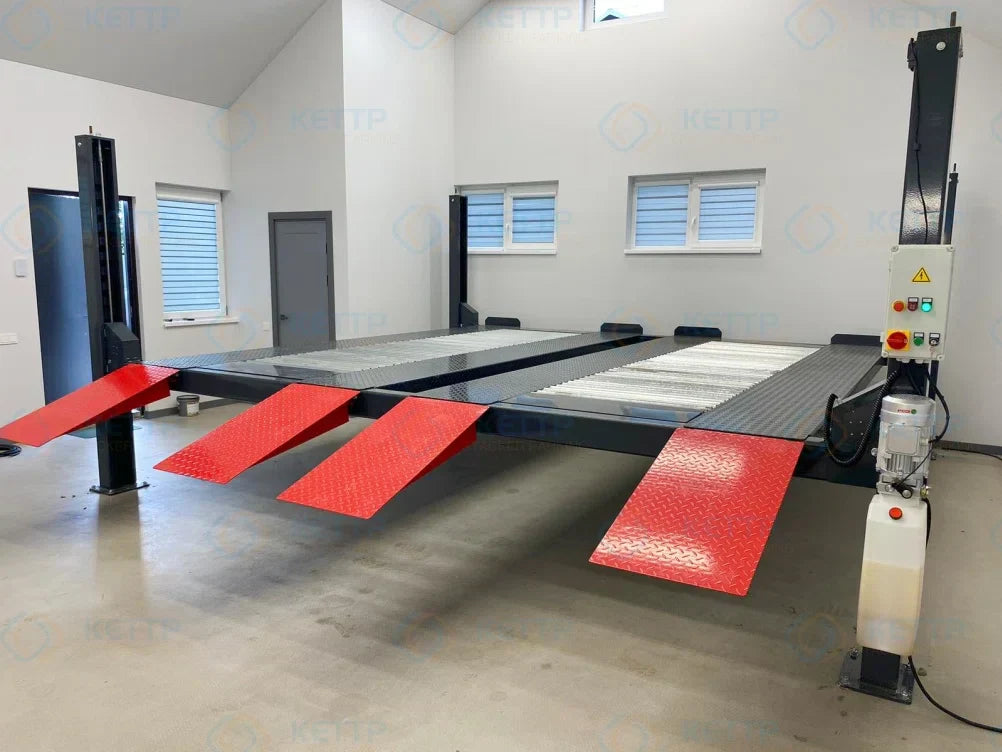 2FD 4 post double car lift new installation in Europe by Kettp