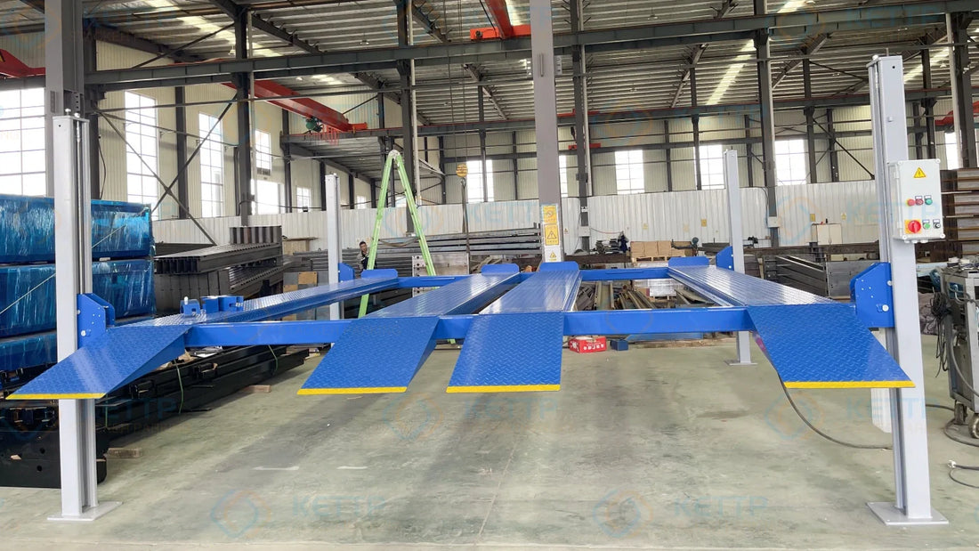 2FD double-wide 4-post car stacker Installation