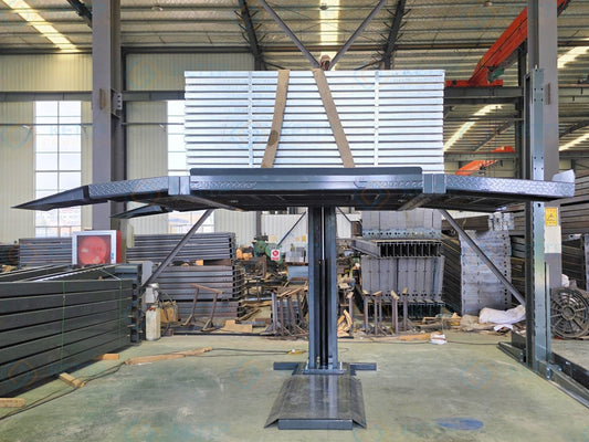 2O single post parking lift installation and test by KETTP