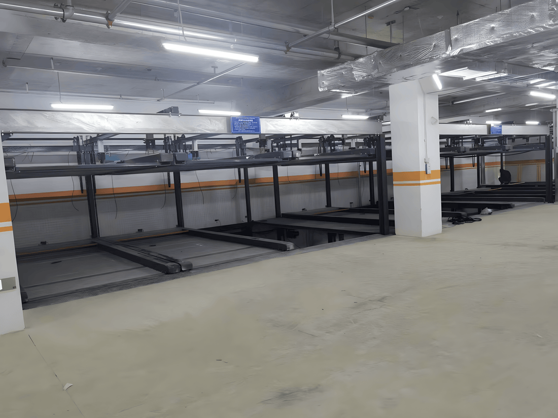 PSH 2+1 puzzle parking system new project finished for university parking - QINGDAO KETTP CO., LTD.