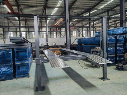 2 levels 4 post TUBE design parking lift (2FT) - QINGDAO KETTP CO., LTD.