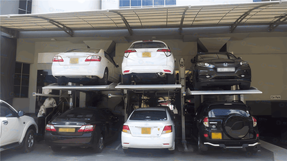 2 levels 2 post SINGLE cylinder parking lift (2T) - QINGDAO KETTP CO., LTD.