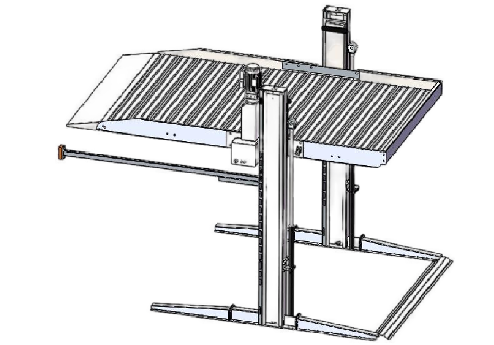 2 levels 2 post parking lift - Double cylinder (2TD)