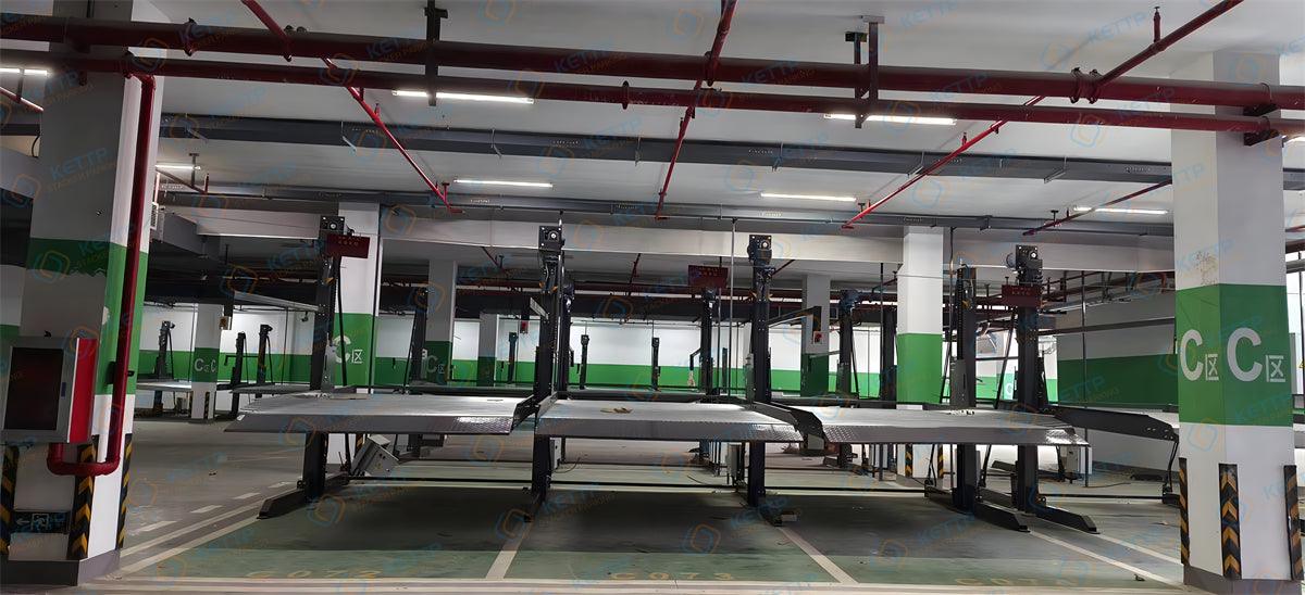 2 levels 2 post MOTOR type parking lift (2TM) - QINGDAO KETTP CO., LTD.