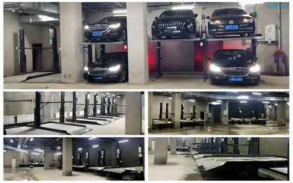 2 levels 2 post parking lift - Double cylinder (2TD) - QINGDAO KETTP CO., LTD.