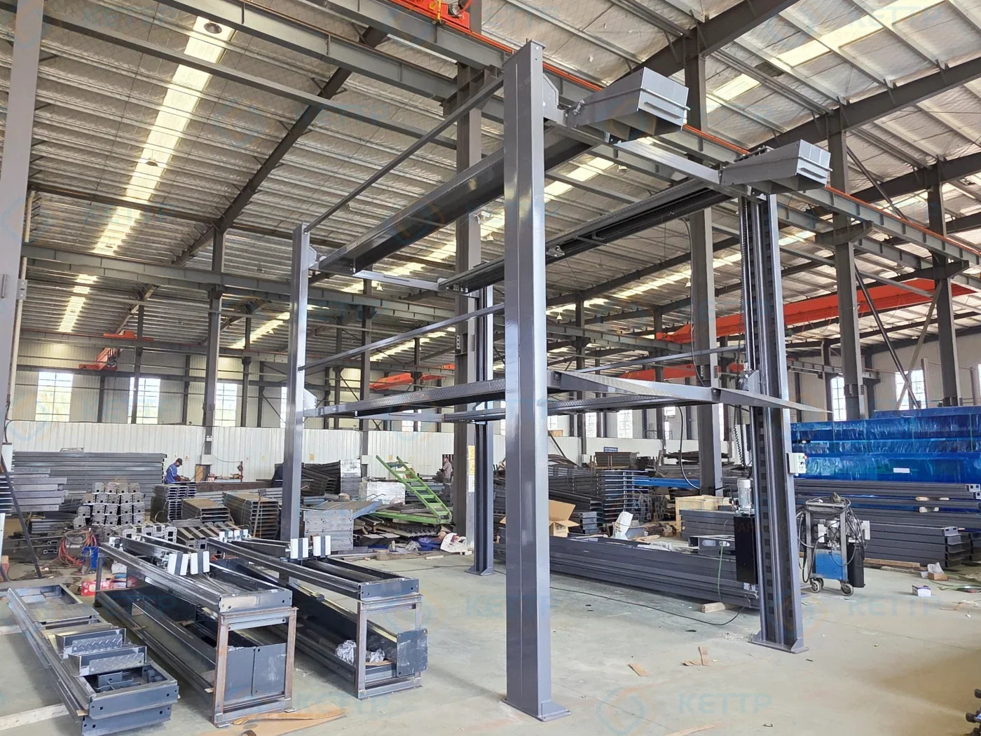 Tri-Level heavy duty 4 post Auto Storage Lift (3FS) - QINGDAO KETTP CO., LTD.