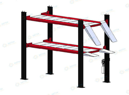 3 levels 4 post STRONG car stacker (3FS) - QINGDAO KETTP CO., LTD.