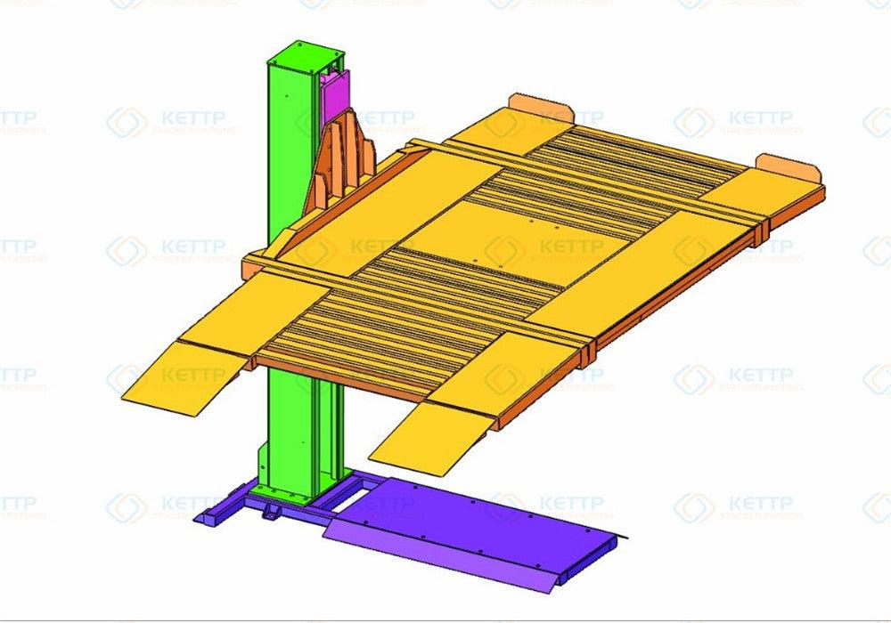 2 levels 1 post parking lift (2O) - QINGDAO KETTP CO., LTD.