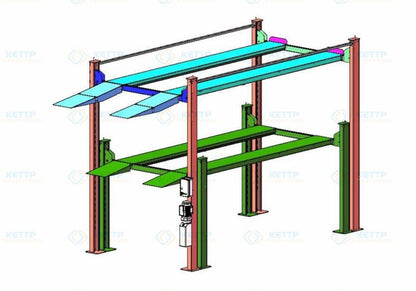 3 levels 8 post parking stacker (3E) - QINGDAO KETTP CO., LTD.