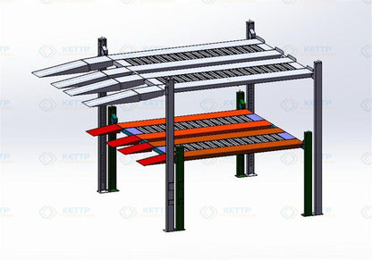 3 levels 8 post dual parking stacker (3ED) - QINGDAO KETTP CO., LTD.