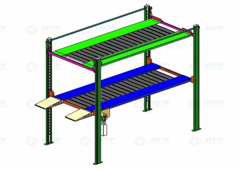 3 levels 4 post parking stacker (3F) - QINGDAO KETTP CO., LTD.